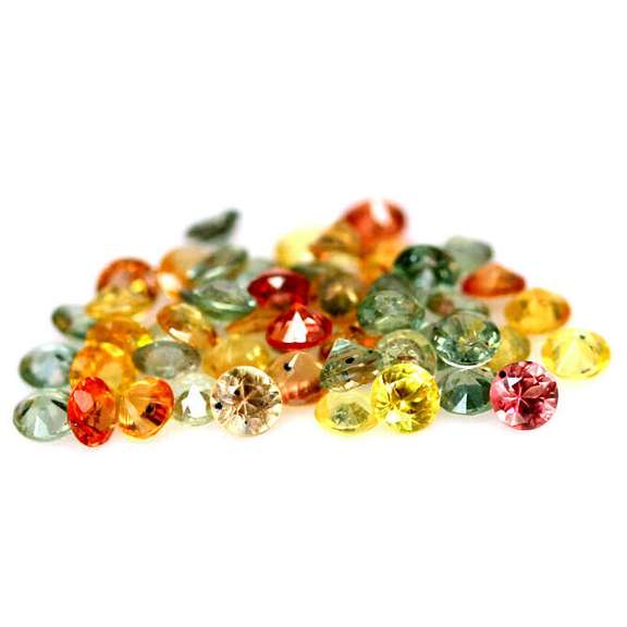 Glittering and bright 6.83ct fancy color Sapphire set