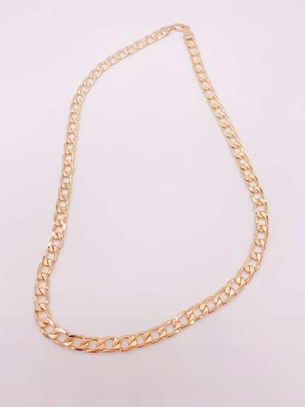 18kt Gold Plated Pave Cuban Link Chain Necklace