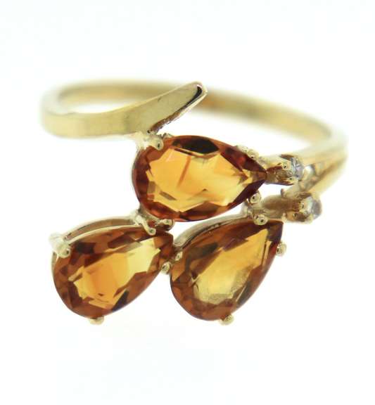 Romantic Yellow Gold Citrine Ring