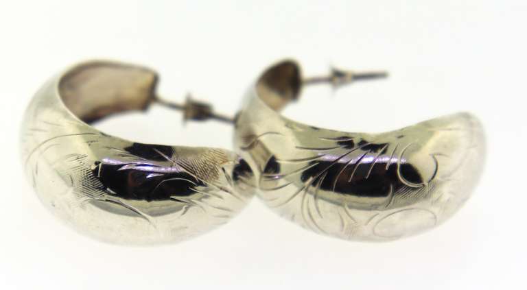 Vintage Sterling Silver Signed Earrings