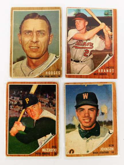4 Topps 1962 Baseball Stars