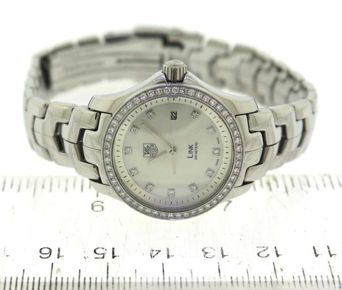 Tag Heuer Link Quartz Mop Diamond Dial Watch