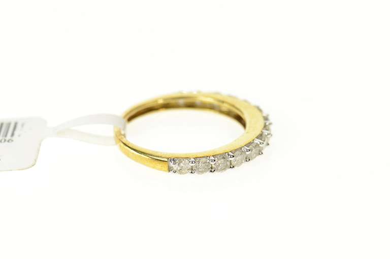 10K Yellow Gold 1.00 Ctw Classic Diamond Simple Wedding Band Ring