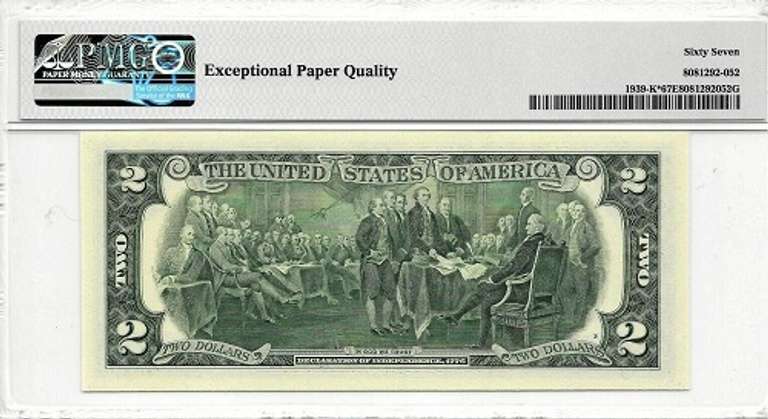 Superb Gem Crisp 2009 Dallas $2 Star Replacement Note PMG 67 EPQ!
