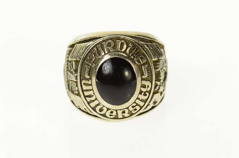 10K White Gold 1972 Purdue University Engineering Class Ring