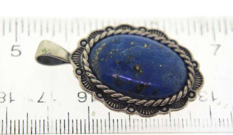 Sterling Silver Lapis Pendant