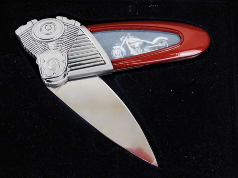 Motorcycle Engine Knife, Mint in Box