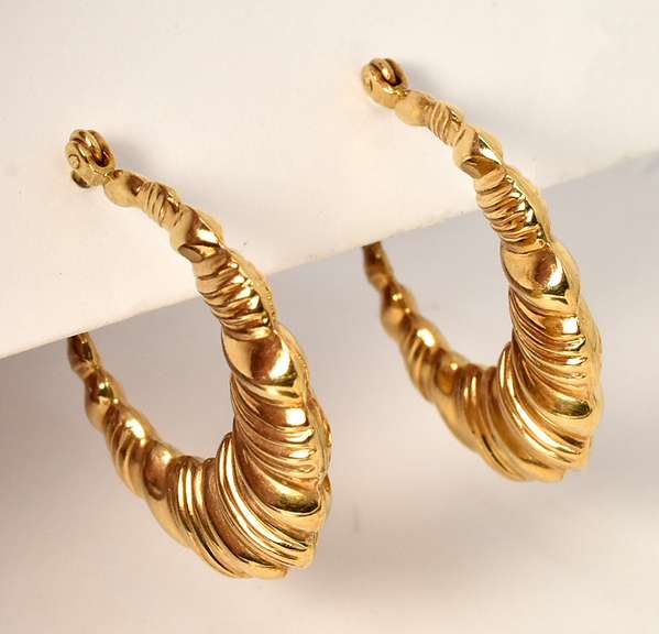 Stylish 14k Hoop Earrings