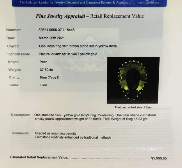 Dynamic Yellow Gold Smokey Quartz Cocktail Ring