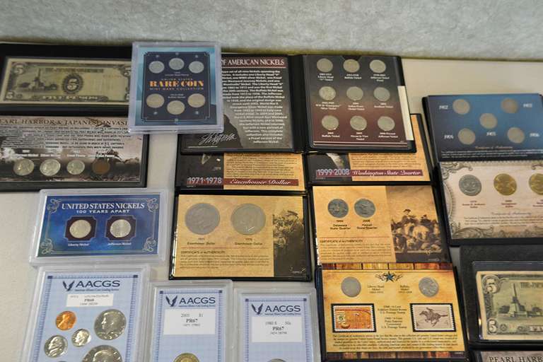Estate Lot OF Coins  in Special Holders