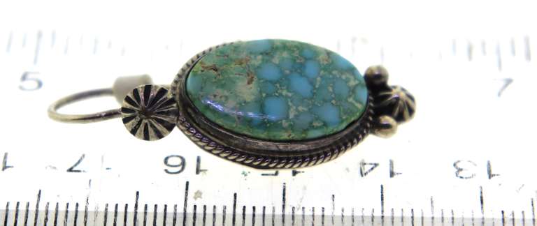 Sterling Silver Turquoise Dangle Earrings
