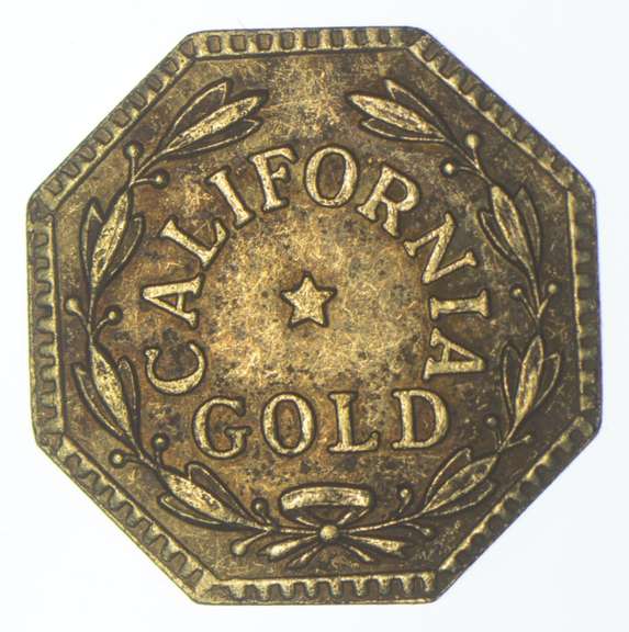 1859 Liberty Head California Territorial Gold Octagonal