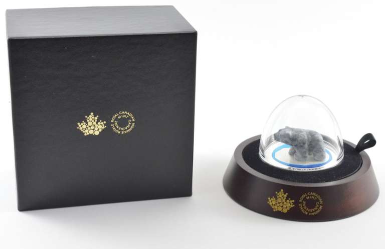 Ltd 3D Coin 2018 Canada $50 Polar Bear Soapstone Scuplture 5 Oz Silver