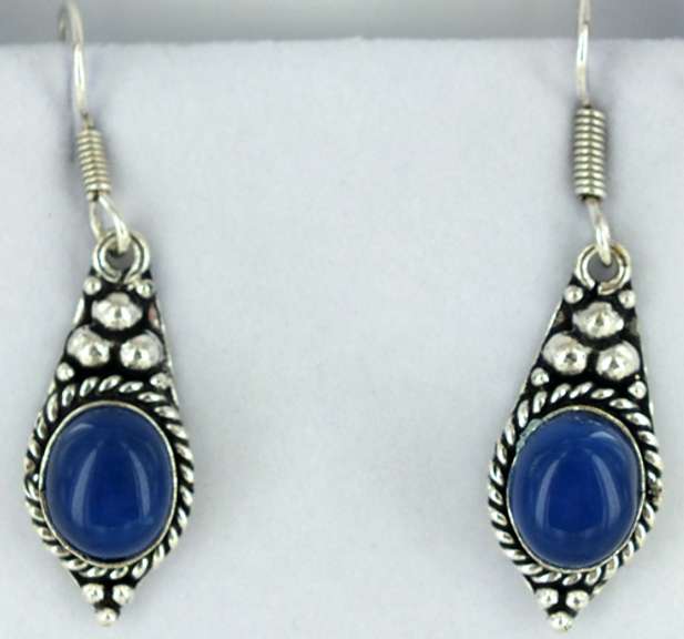 Silver and Natural Stone Earrings