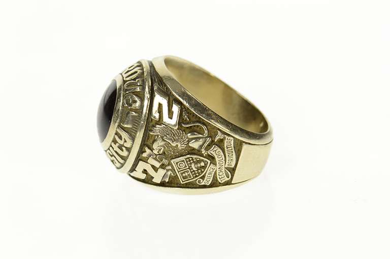 10K White Gold 1972 Purdue University Engineering Class Ring