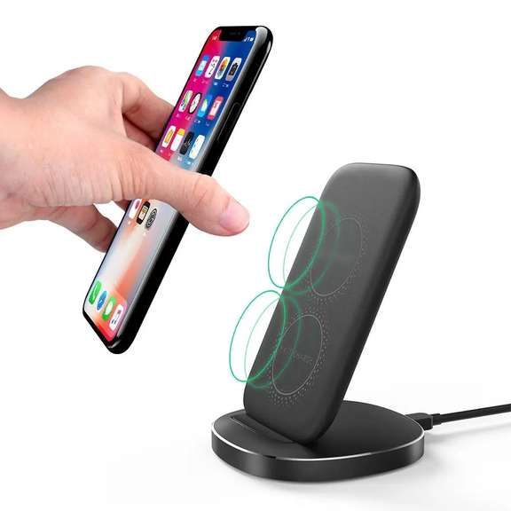 Dual Coils Wireless Charger Pad Phone Holder