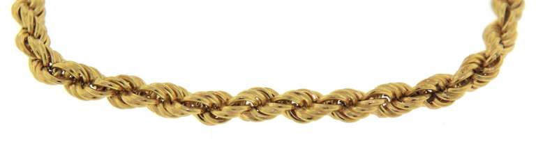 Great 18kt Yellow Gold Rope Bracelet