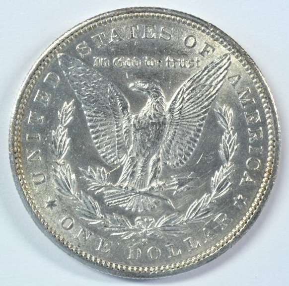 Flashy near mint 1889-S Morgan Silver Dollar. Key date