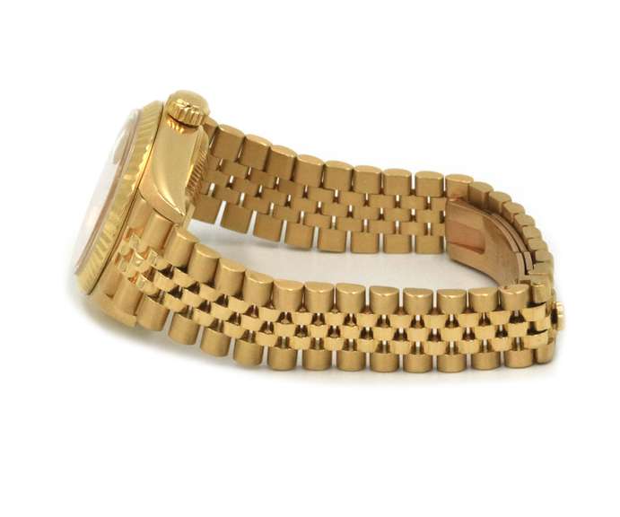 Ladies Rolex Datejust 26mm Champagne Stick Dial watch