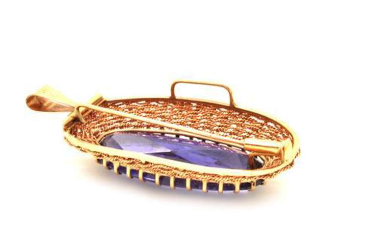 14kt Rose Gold Amethyst Pendant/Brooch