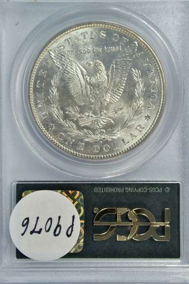Near Gem BU 1881-S Morgan Silver Dollar. Old PCGS MS64