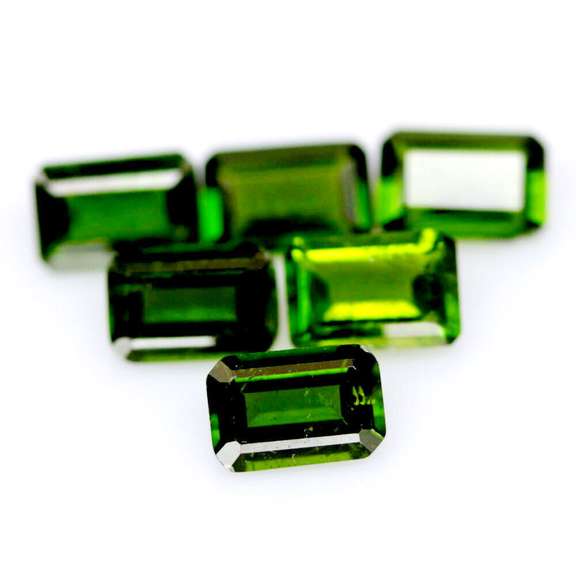 Steller 3.33ct 6 piece set of top color Chrome Diopside