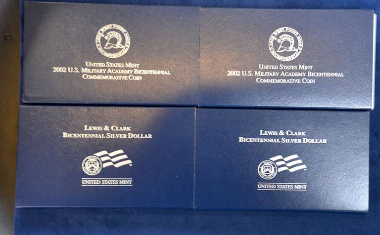 Lot OF 4 2002 Commemorative Silver Dollar