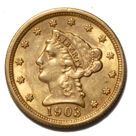 1903 Near Unc $2.50 Liberty Gold Quarter Eagle