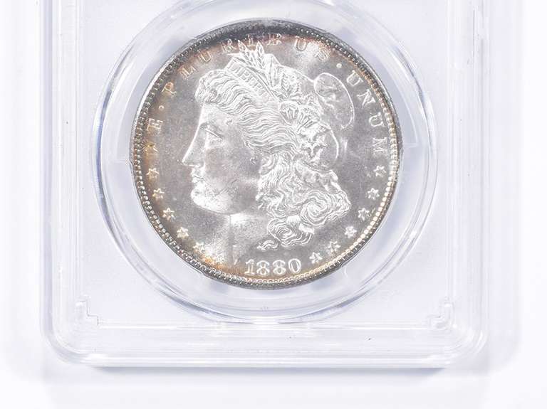 MS65 1880-S Morgan Silver Dollar - CAC - Graded PCGS