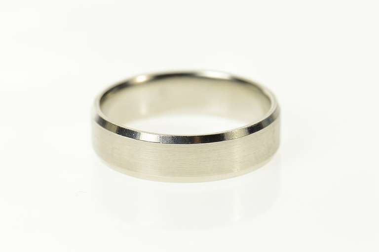 Platinum 6.0mm Classic Brushed Finish Wedding Band Ring