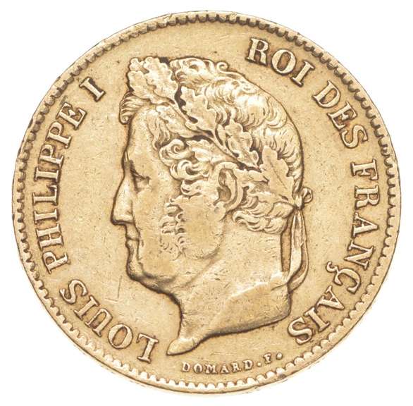 1834 France 40 Francs - World Gold Coin LOUIS PHILIPPE I