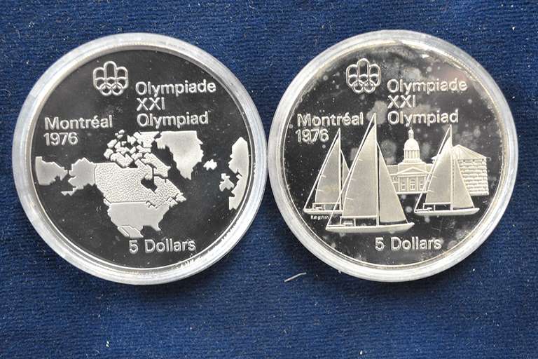 Lot OF 2 Canada 1973 5 Dollar Sliver Coins