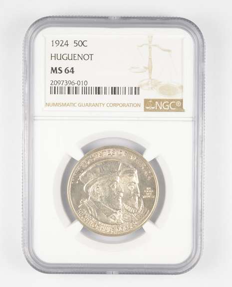 MS64 1924 Huguenot-Walloon Tercentenary Commemorative Half Dollar NGC