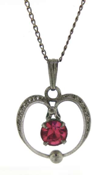 Pink Topaz Pendant on Chain