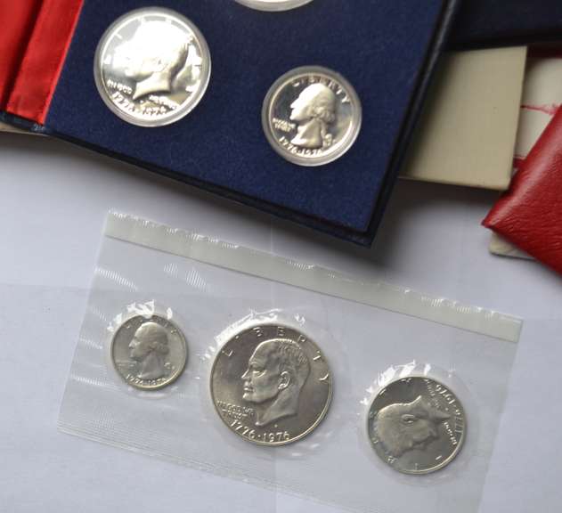 5 1976 3 Piece Bicentennial Silver Sets