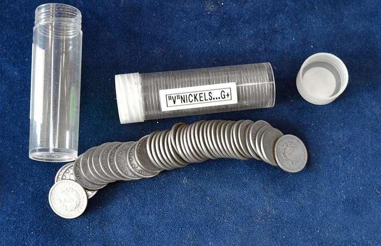 Lot Of 80 Full Rim  V Nickels