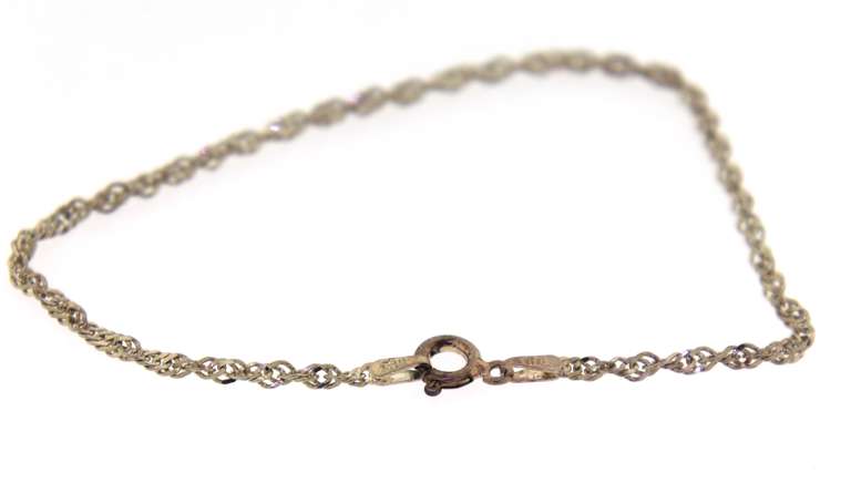 Vintage Sterling Silver Rope Bracelet