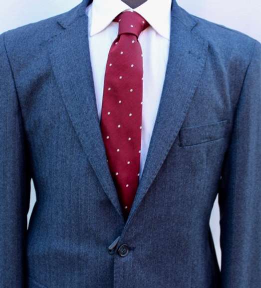 Stylish Flannel Slim Fit Suit, Made in Italy