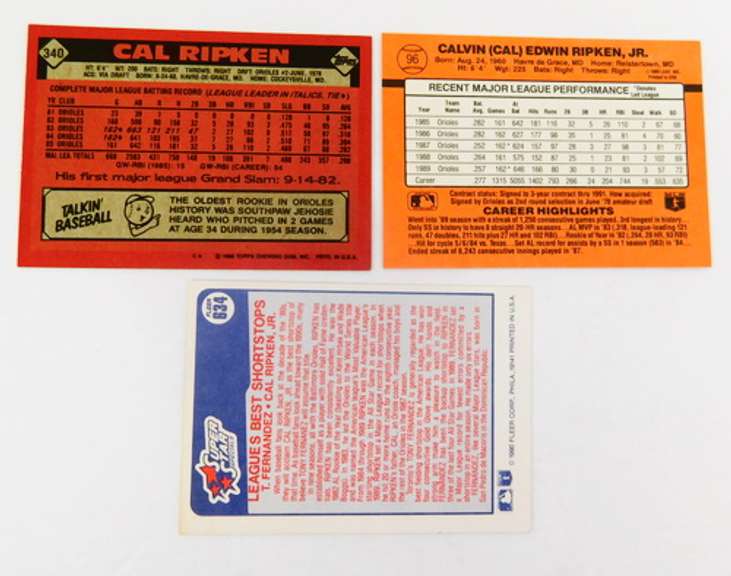 3 Cal Ripken, Jr Baseball Cards