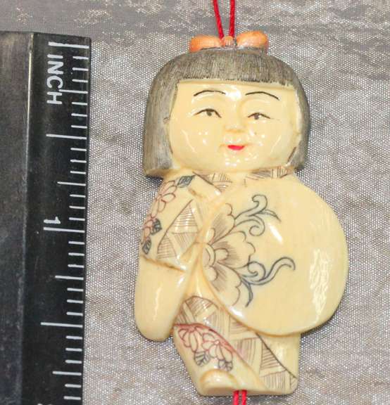Hand-carved Natural Ivory Bead