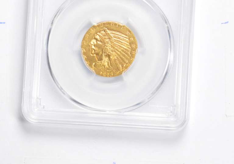 MS62 1913 $5 Indian Head Gold Half Eagle John Whitney Walker Col. PCGS