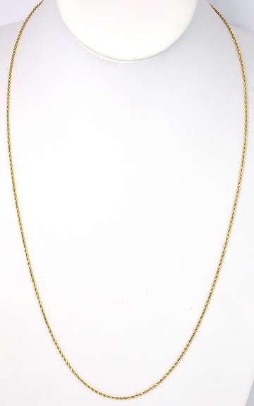 Nice 24-Inch Rope Chain in 14KT Yellow Gold