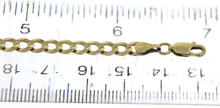 Elegant Yellow Gold Curb Link Bracelet