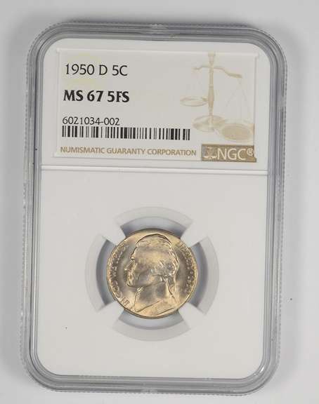 MS67 5FS 1950-D Jefferson Nickel - Graded NGC