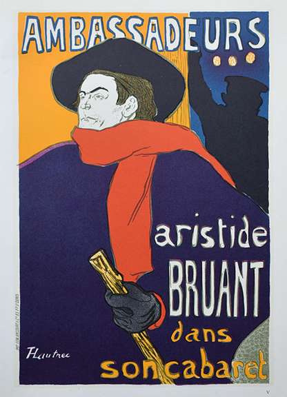 Toulouse Lautrec, Ambassadeurs' Vintage Lithograph