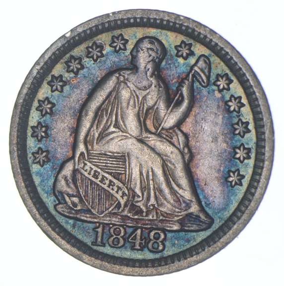 1848 Seated Liberty Half Dime