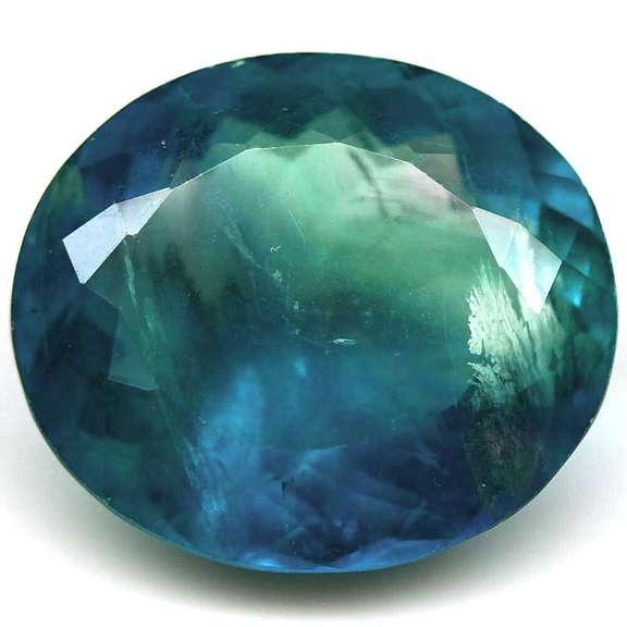 Huge! 40.80ct blended color blue green Fluorite