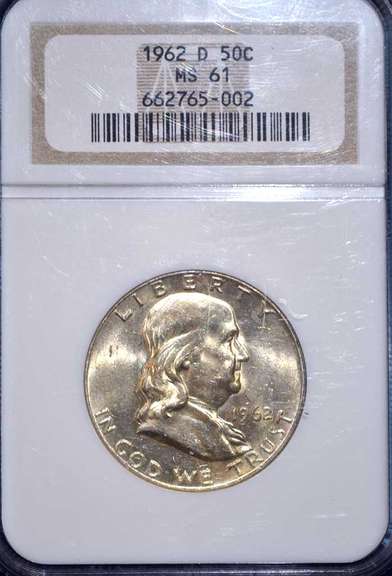 1962 D NGC MS61 50 C