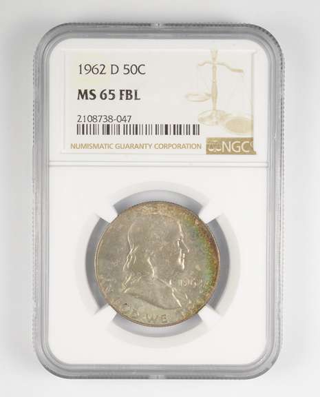MS65 FBL 1962-D Franklin Half Dollar - Graded NGC