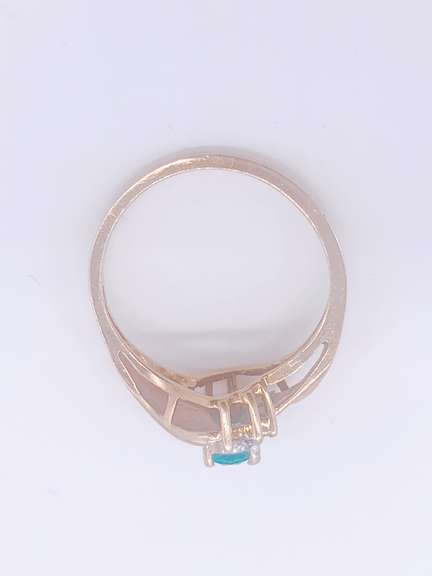 14kt Gold, Emerald, & Diamond Ring